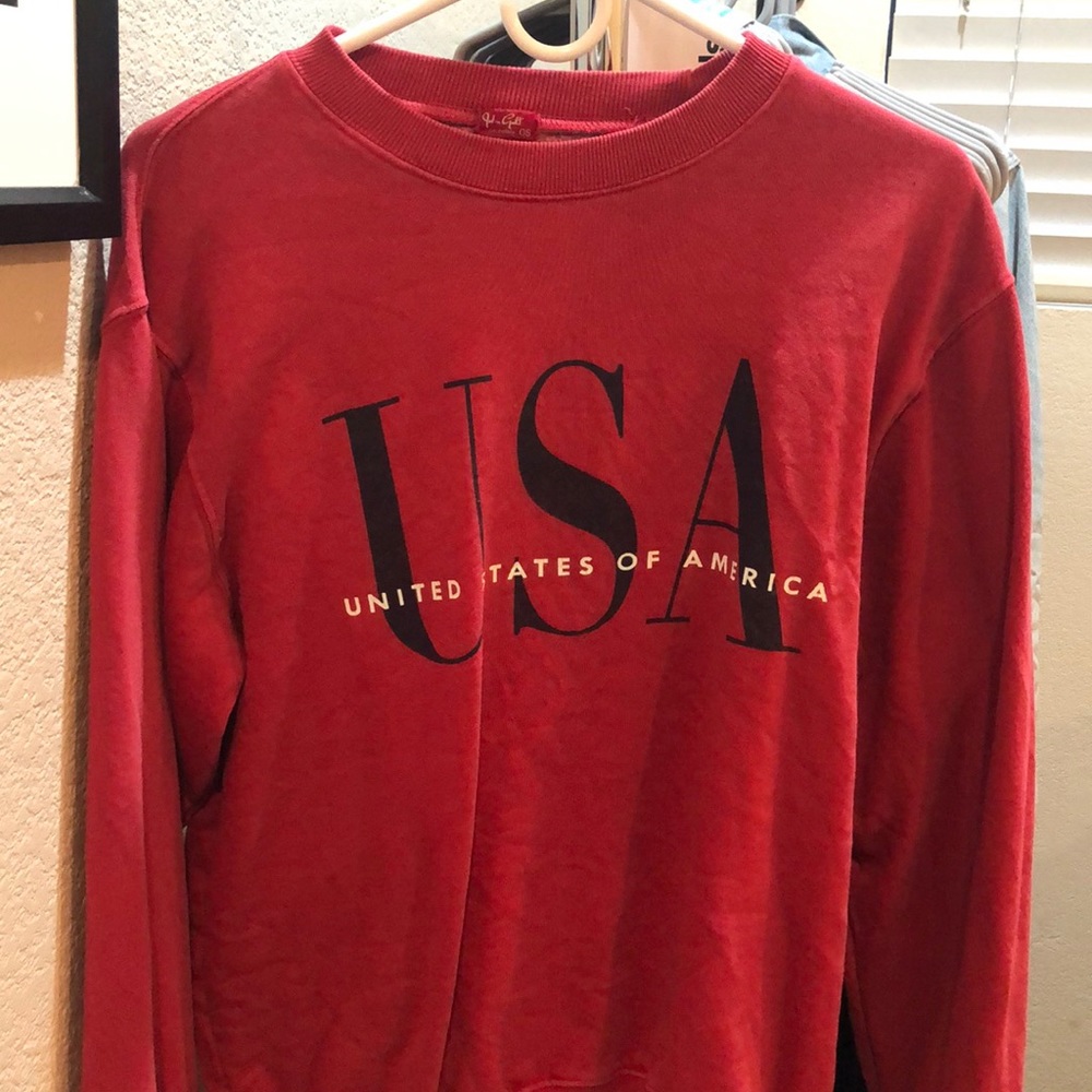 Red USA sweatshirt, brandy Melville